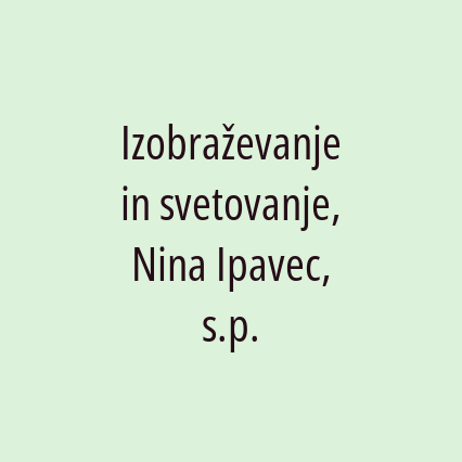 Izobraževanje in svetovanje, Nina Ipavec, s.p. - Logotip