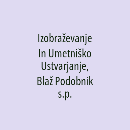 Izobraževanje In Umetniško Ustvarjanje, Blaž Podobnik s.p. - Logotip