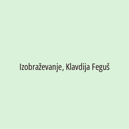 Izobraževanje, Klavdija Feguš - Logotip