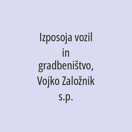 Izposoja vozil in gradbeništvo, Vojko Založnik s.p. - Logotip