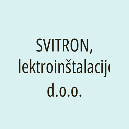 SVITRON, elektroinštalacije, d.o.o.