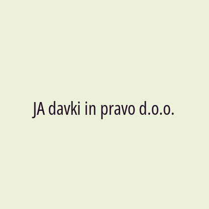 JA davki in pravo d.o.o. - Logotip