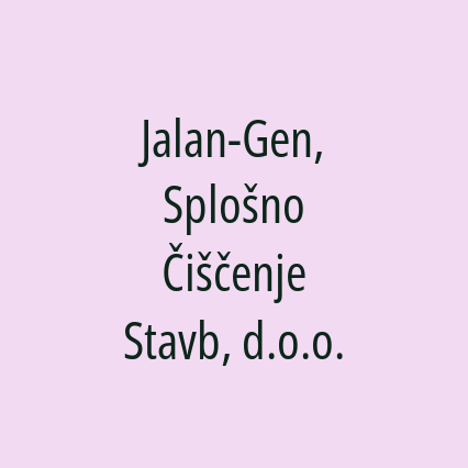 Jalan-Gen, Splošno Čiščenje Stavb, d.o.o. - Logotip