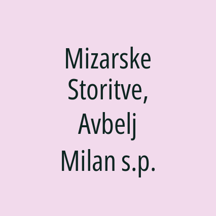 Mizarske Storitve, Avbelj Milan s.p.