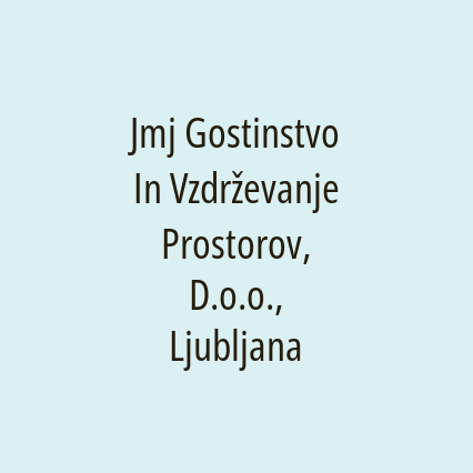 Jmj Gostinstvo In Vzdrževanje Prostorov, D.o.o., Ljubljana - Logotip