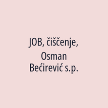JOB, čiščenje, Osman Bećirević s.p. - Logotip