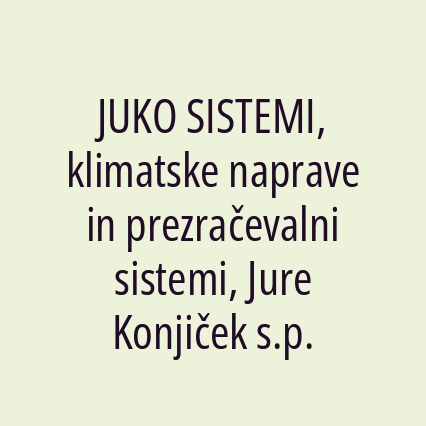 JUKO SISTEMI, klimatske naprave in prezračevalni sistemi, Jure Konjiček s.p. - Logotip