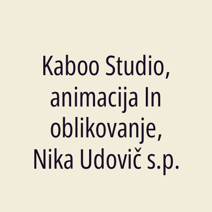 Kaboo Studio, animacija In oblikovanje, Nika Udovič s.p. - Logotip
