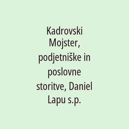 Kadrovski Mojster, podjetniške in poslovne storitve, Daniel Lapu s.p. - Logotip