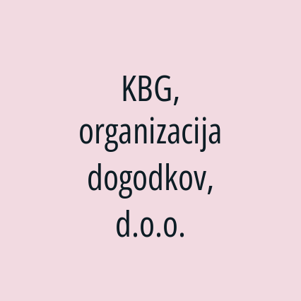 KBG, organizacija dogodkov, d.o.o. - Logotip