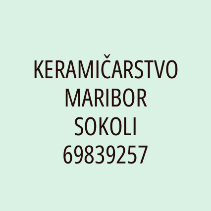 KERAMIČARSTVO MARIBOR SOKOLI 69839257 - Logotip