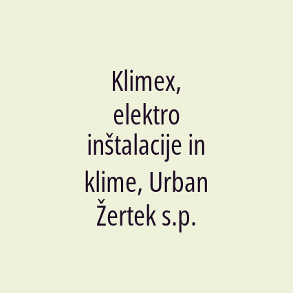 Klimex, elektro inštalacije in klime, Urban Žertek s.p. - Logotip