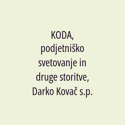 KODA, podjetniško svetovanje in druge storitve, Darko Kovač s.p. - Logotip