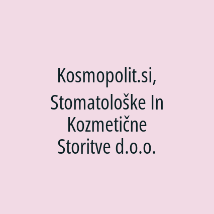 Kosmopolit.si, Stomatološke In Kozmetične Storitve d.o.o. - Logotip