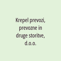 Krepel prevozi, prevozne in druge storitve, d.o.o. - Logotip