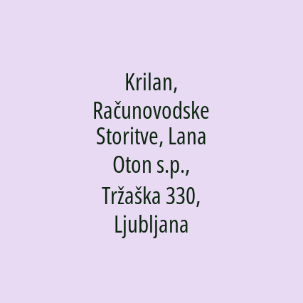 Krilan, Računovodske Storitve, Lana Oton s.p., Tržaška 330, Ljubljana - Logotip