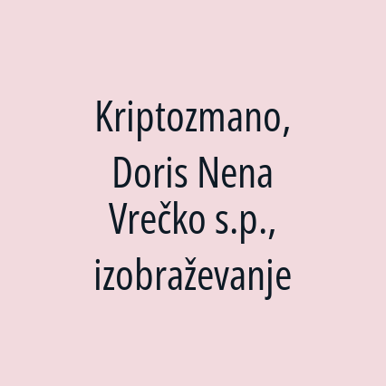 Kriptozmano, Doris Nena Vrečko s.p., izobraževanje - Logotip