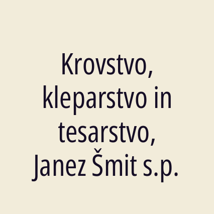 Krovstvo, kleparstvo in tesarstvo, Janez Šmit s.p. - Logotip