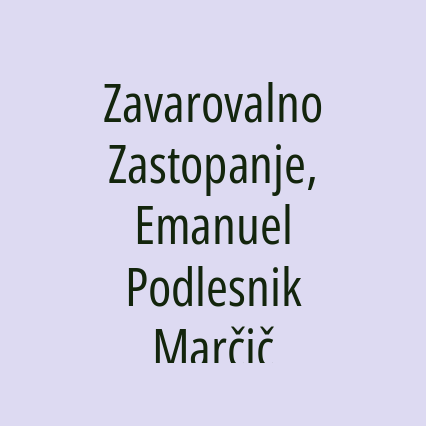 Zavarovalno Zastopanje, Emanuel Podlesnik Marčič