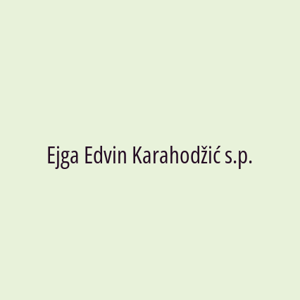 Ejga Edvin Karahodžić s.p.