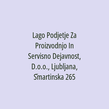 Lago Podjetje Za Proizvodnjo In Servisno Dejavnost, D.o.o., Ljubljana, Šmartinska 265 - Logotip