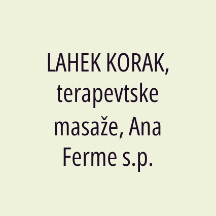 LAHEK KORAK, terapevtske masaže, Ana Ferme s.p. - Logotip