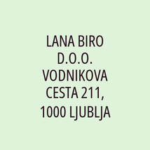 LANA BIRO D.O.O. VODNIKOVA CESTA 211, 1000 LJUBLJA - Logotip