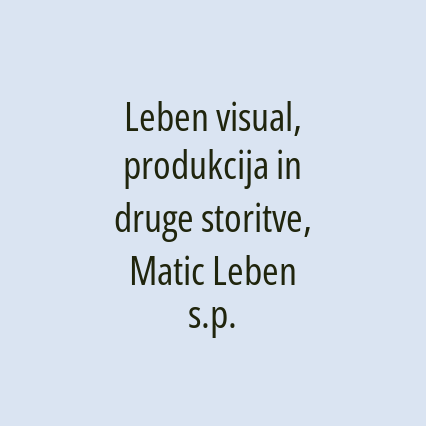 Leben visual, produkcija in druge storitve, Matic Leben s.p. - Logotip