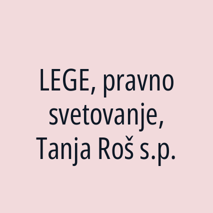 LEGE, pravno svetovanje, Tanja Roš s.p. - Logotip