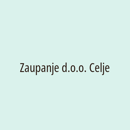 Zaupanje d.o.o. Celje