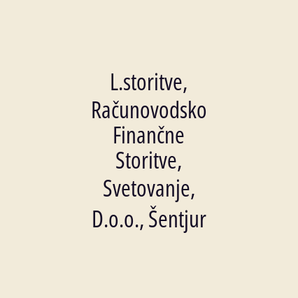 L.storitve, Računovodsko Finančne Storitve, Svetovanje, D.o.o., Šentjur - Logotip