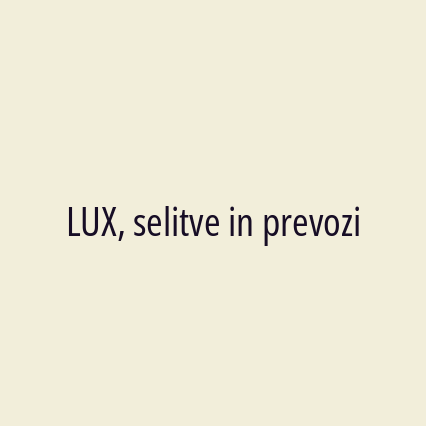 LUX, selitve in prevozi - Logotip