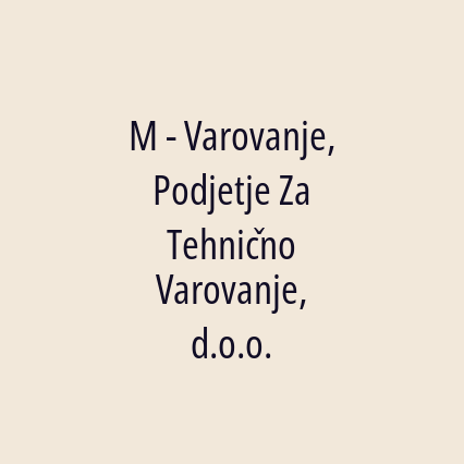 M - Varovanje, Podjetje Za Tehnično Varovanje, d.o.o. - Logotip