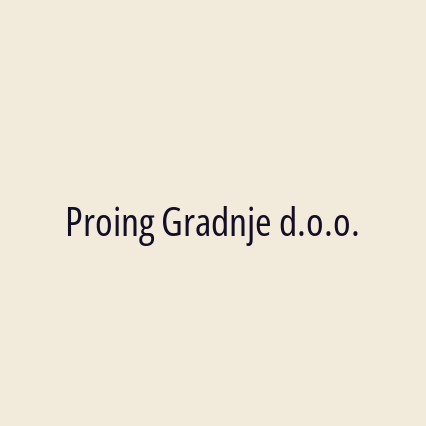 Proing Gradnje d.o.o.