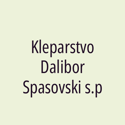 Kleparstvo Dalibor Spasovski s.p