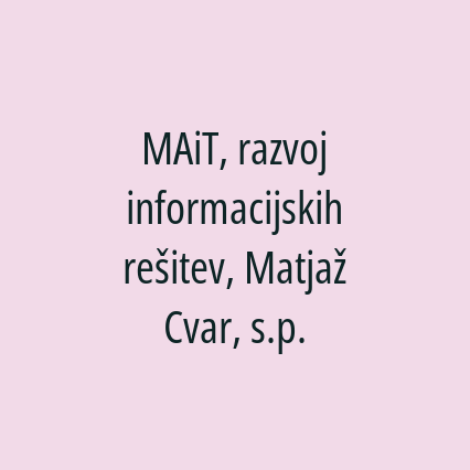 MAiT, razvoj informacijskih rešitev, Matjaž Cvar, s.p. - Logotip