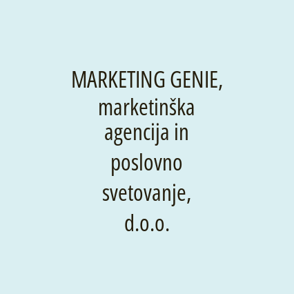 MARKETING GENIE, marketinška agencija in poslovno svetovanje, d.o.o. - Logotip