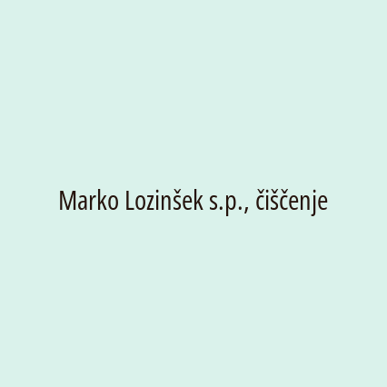 Marko Lozinšek s.p., čiščenje - Logotip