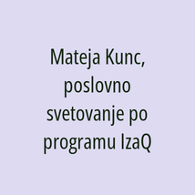 Mateja Kunc, poslovno svetovanje po programu IzaQ - Logotip