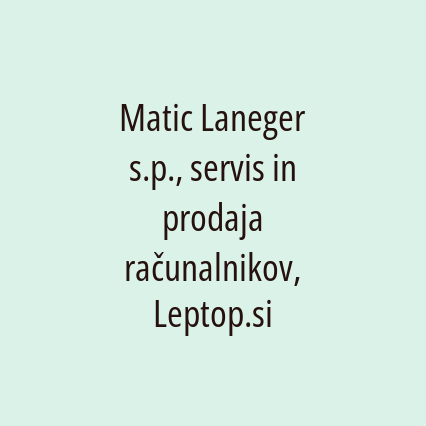 Matic Laneger s.p., servis in prodaja računalnikov, Leptop.si - Logotip