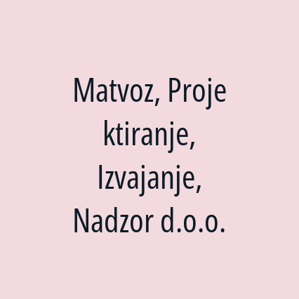 Matvoz, Projektiranje, Izvajanje, Nadzor d.o.o. - Logotip