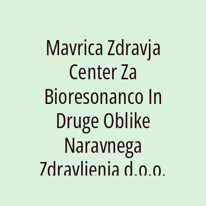 Mavrica Zdravja Center Za Bioresonanco In Druge Oblike Naravnega Zdravljenja d.o.o. - Logotip