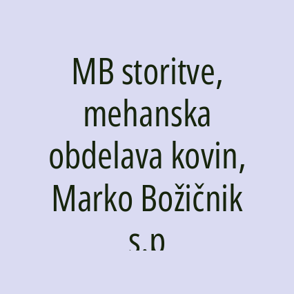 MB storitve, mehanska obdelava kovin, Marko Božičnik s.p - Logotip