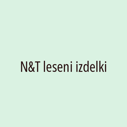 N&T leseni izdelki