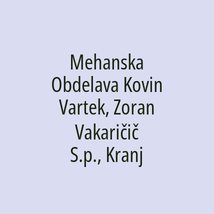 Mehanska Obdelava Kovin Vartek, Zoran Vakaričič S.p., Kranj - Logotip