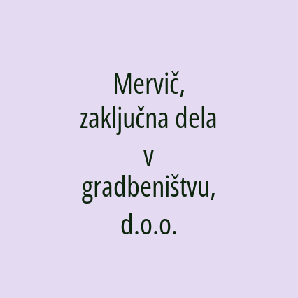 Mervič, zaključna dela v gradbeništvu, d.o.o. - Logotip