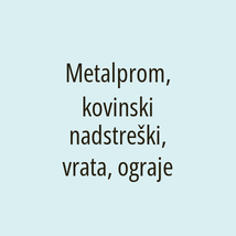 Metalprom, kovinski nadstreški, vrata, ograje - Logotip