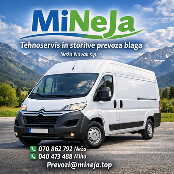 MiNeJa prevozi tovora in najem kombijev - Logotip