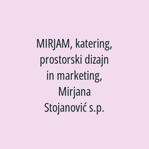 MIRJAM, Mirjana Stojanović s.p. - Logotip
