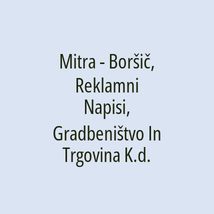 Mitra - Boršič, Reklamni Napisi, Gradbeništvo In Trgovina K.d. - Logotip